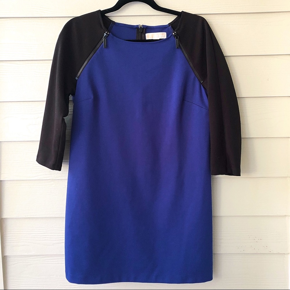 Michael Kors 3/4 Sleeve Zipper Detail Dress
